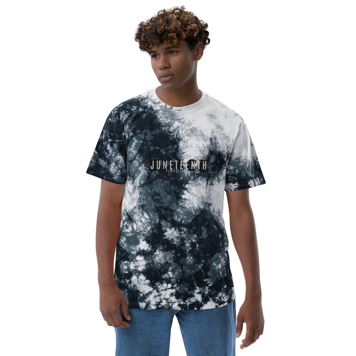 POE Unisex Juneteenth Oversized Tie-Dye Tee