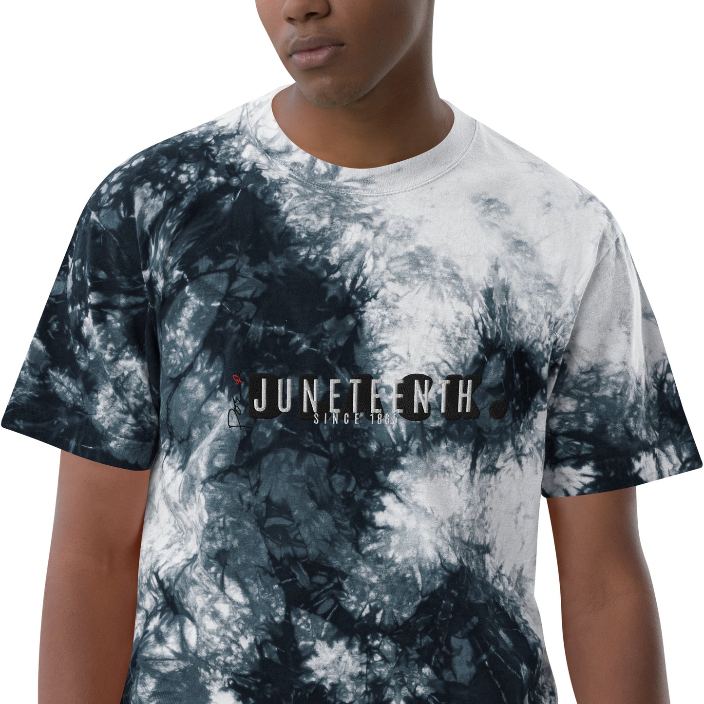 POE Unisex Juneteenth Oversized Tie-Dye Tee