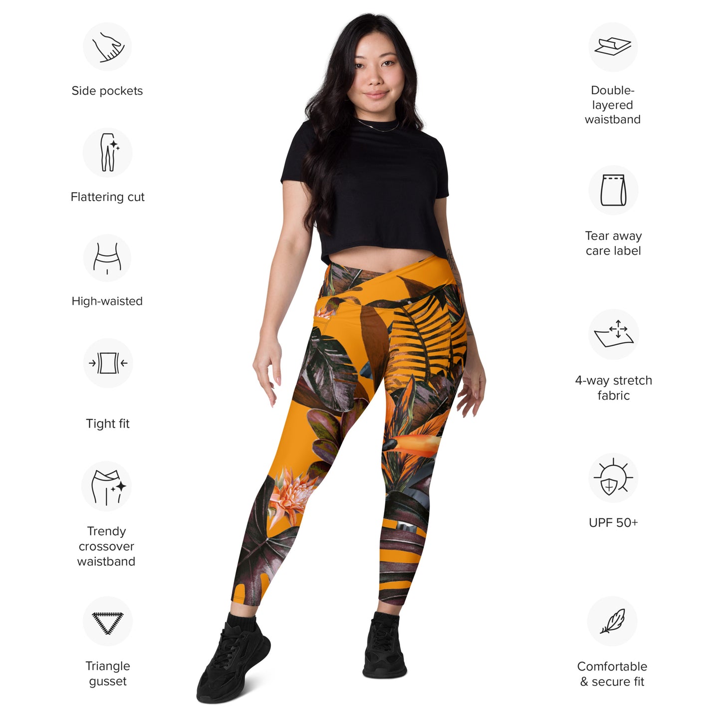 POE Tropical Crossover Leggings with Pockets