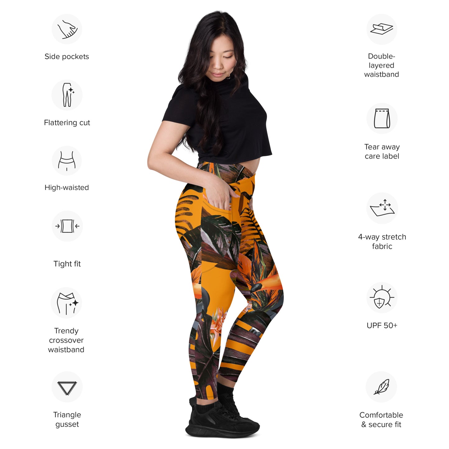 POE Tropical Crossover Leggings with Pockets