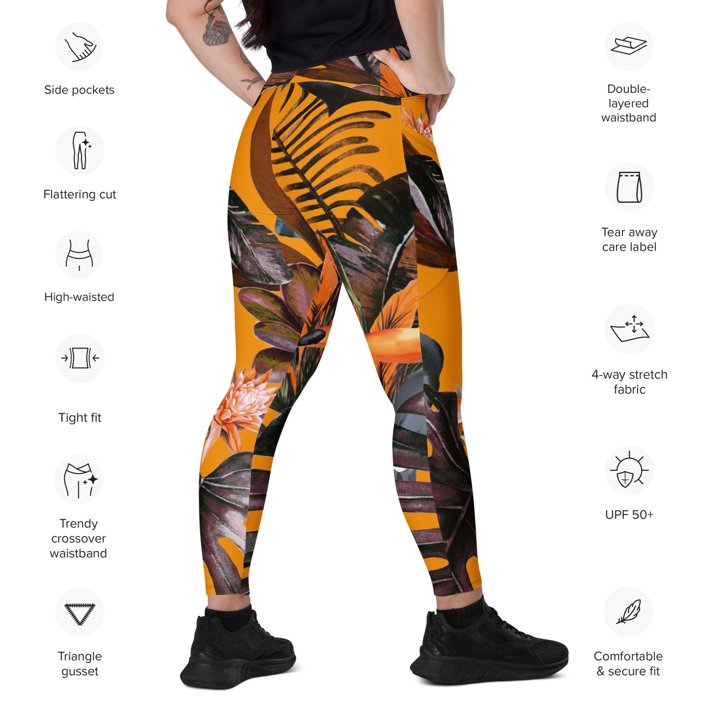 POE Tropical Crossover Leggings with Pockets