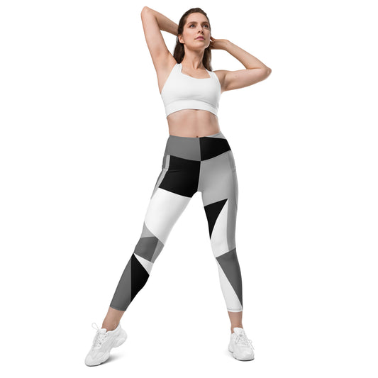 POE GEO Gray High Waist Legging Women