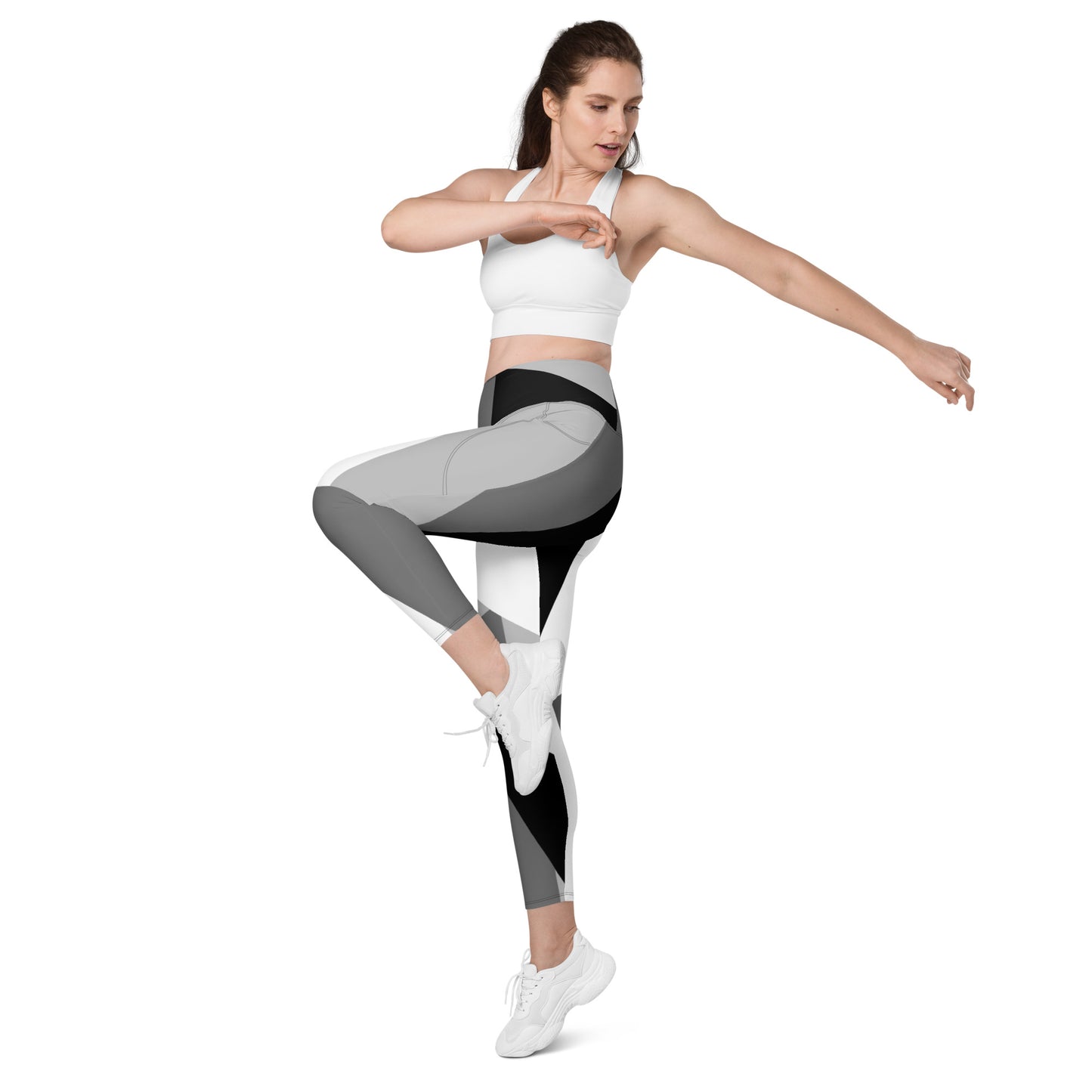 POE GEO Gray High Waist Legging Women