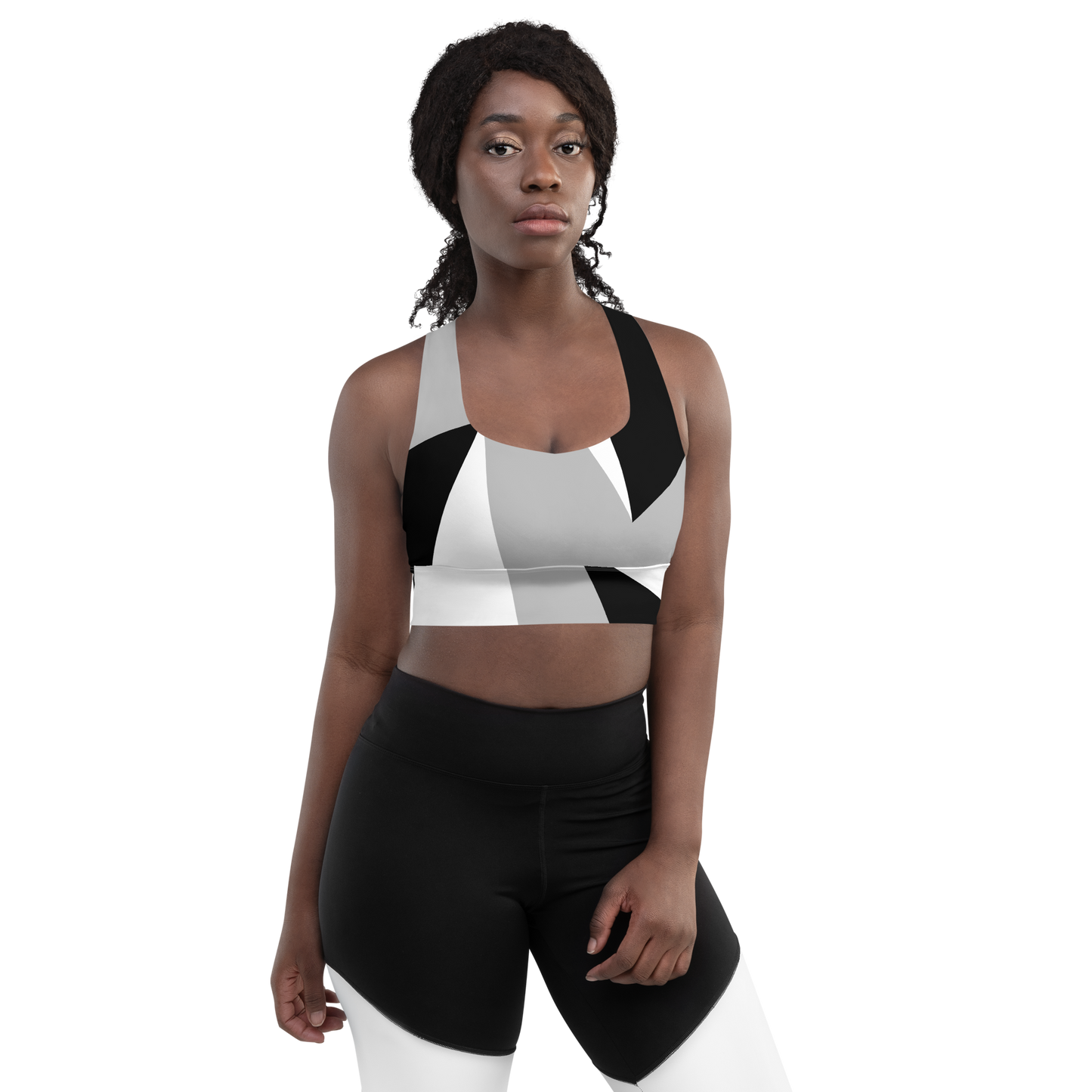 POE Longline Geometric Sports bra