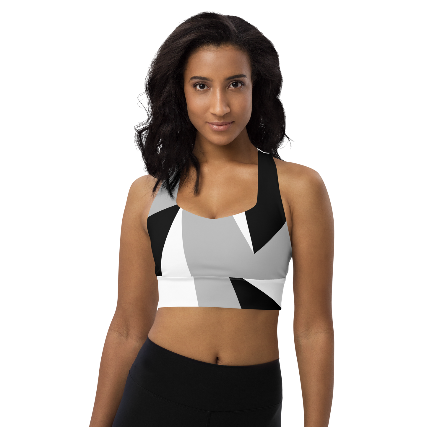 POE Longline Geometric Sports bra