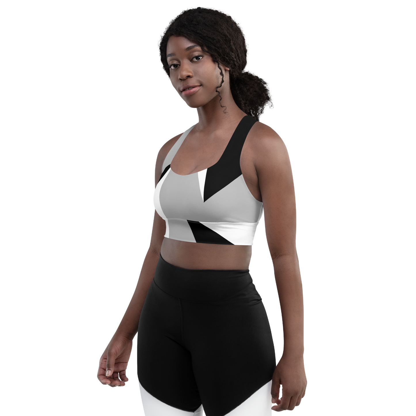 POE Longline Geometric Sports bra