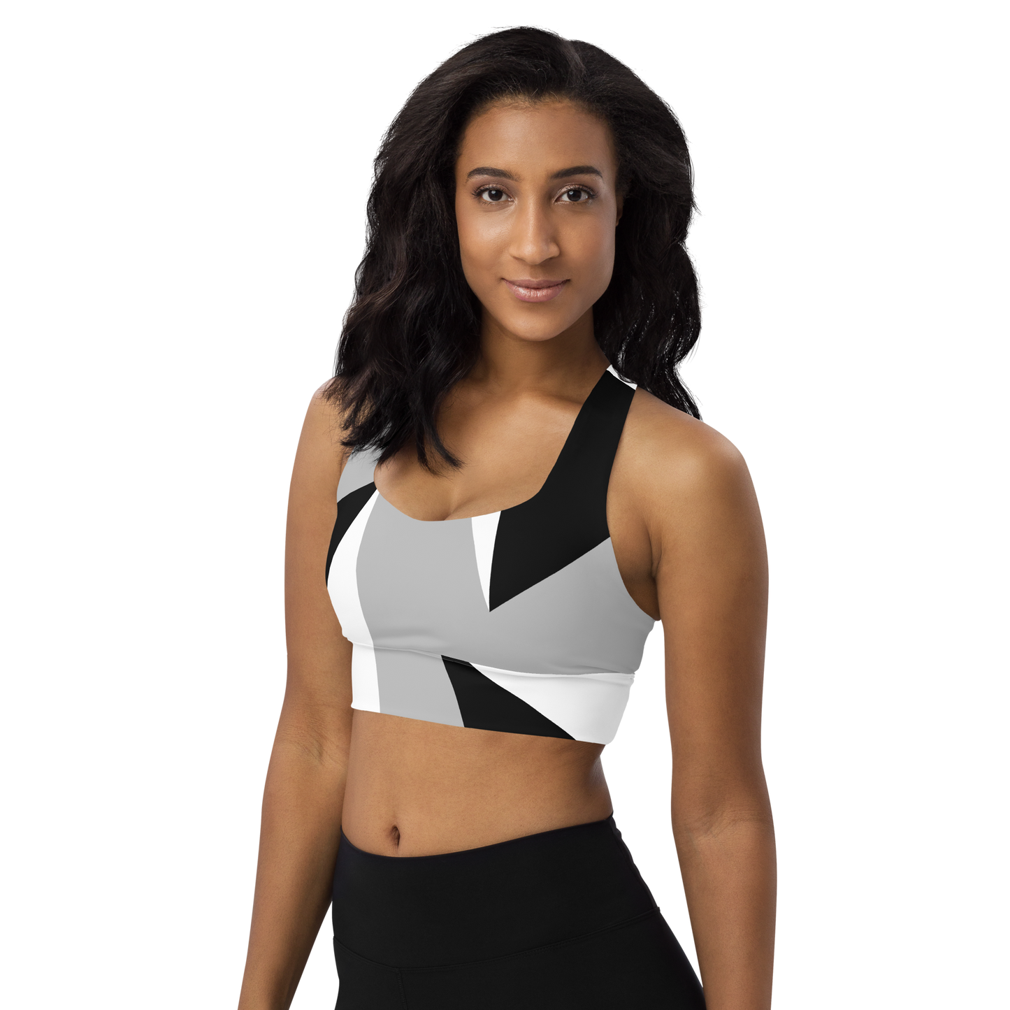 POE Longline Geometric Sports bra