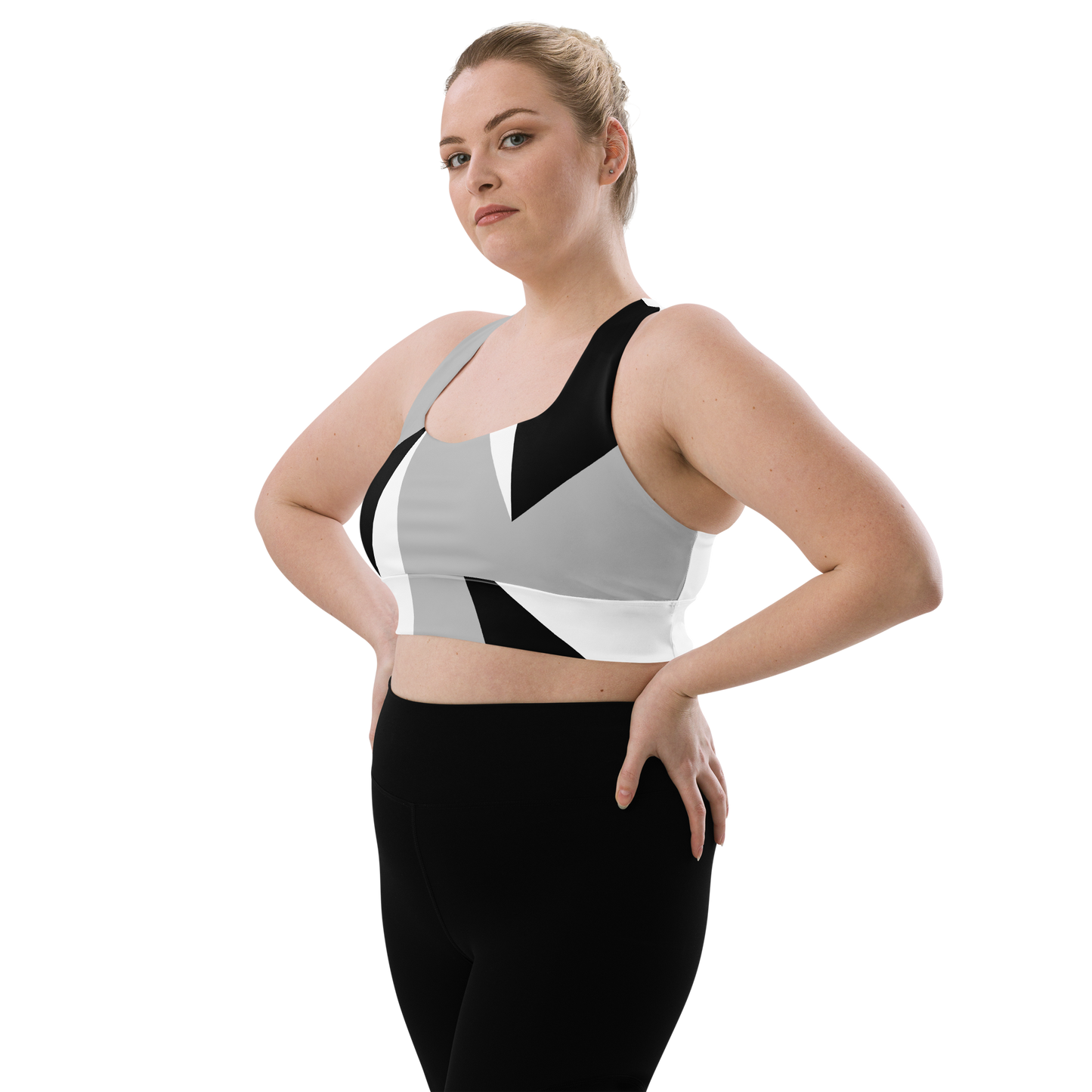 POE Longline Geometric Sports bra