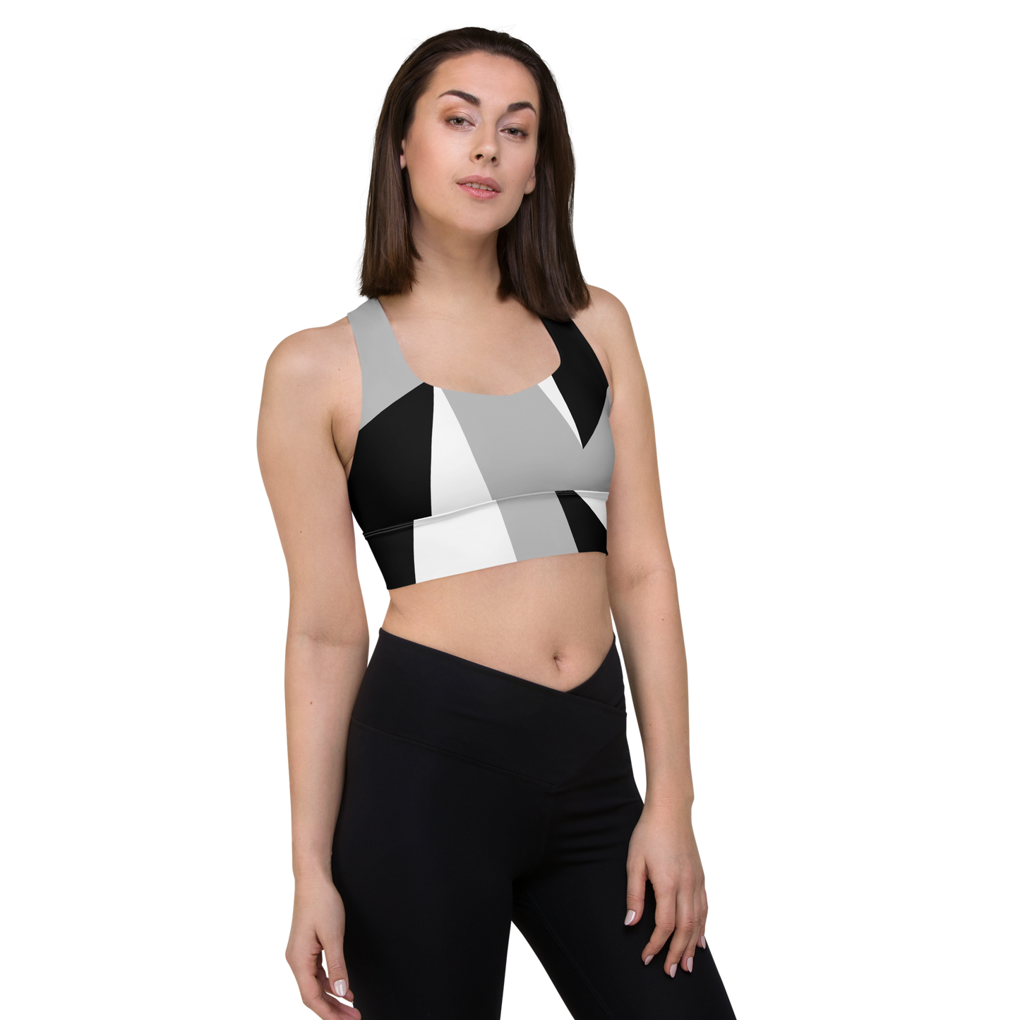 POE Longline Geometric Sports bra