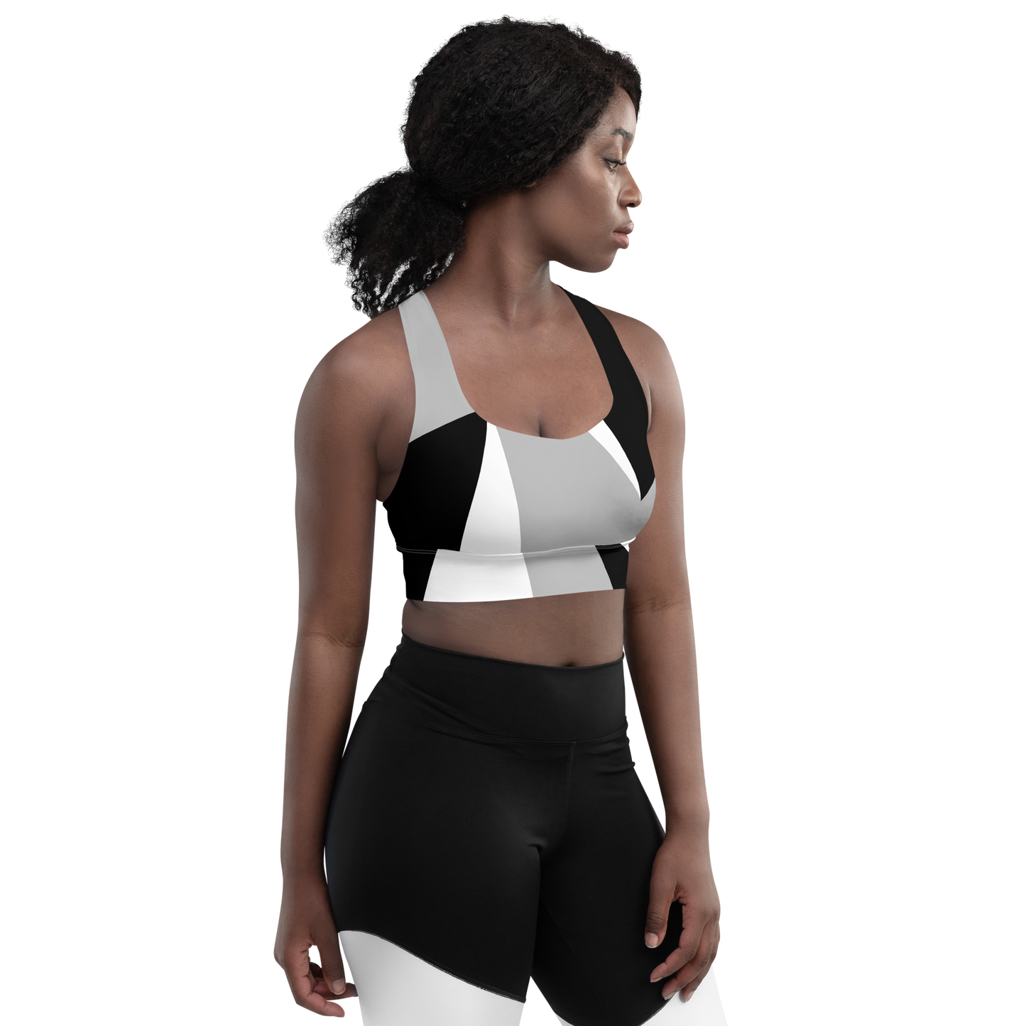 POE Longline Geometric Sports bra