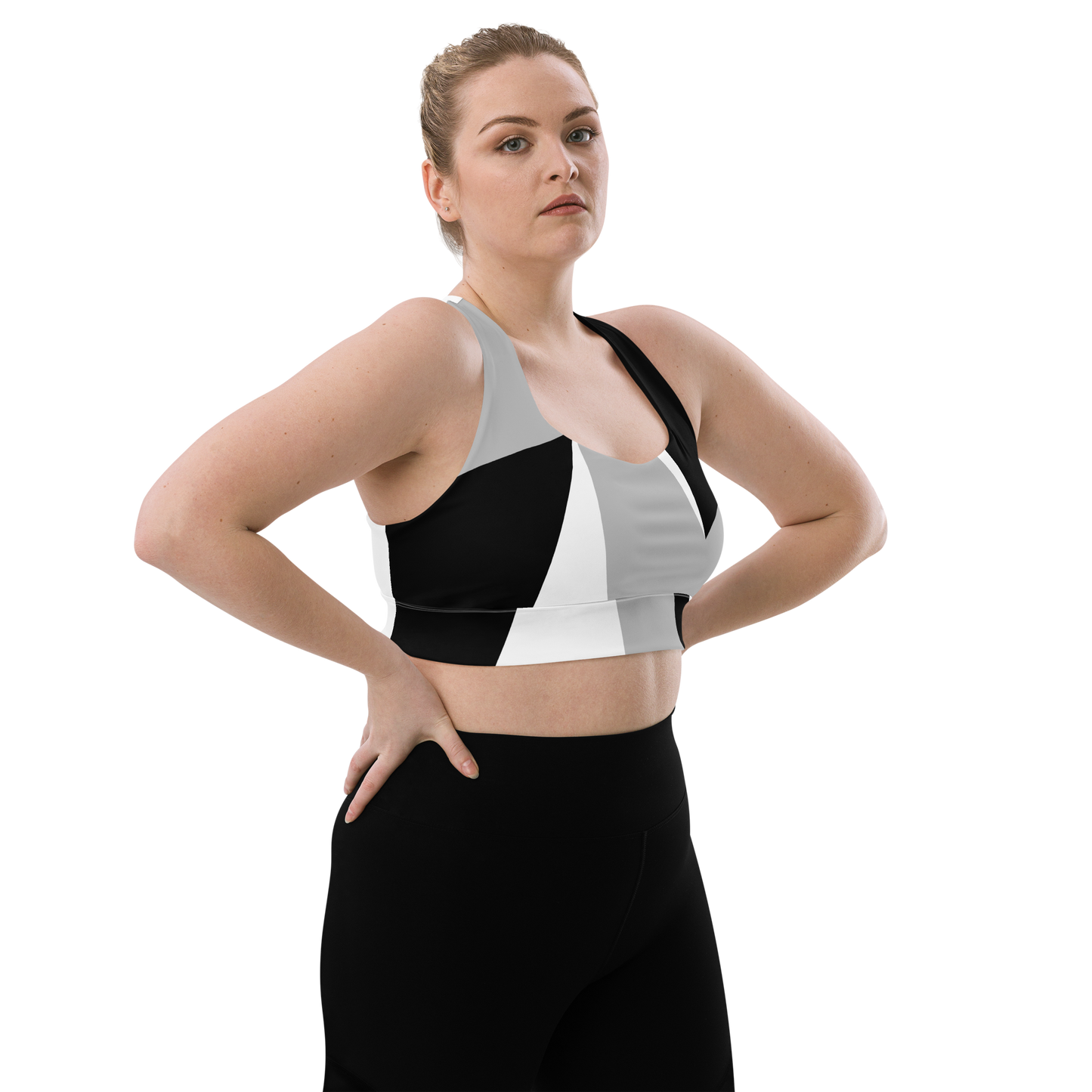 POE Longline Geometric Sports bra