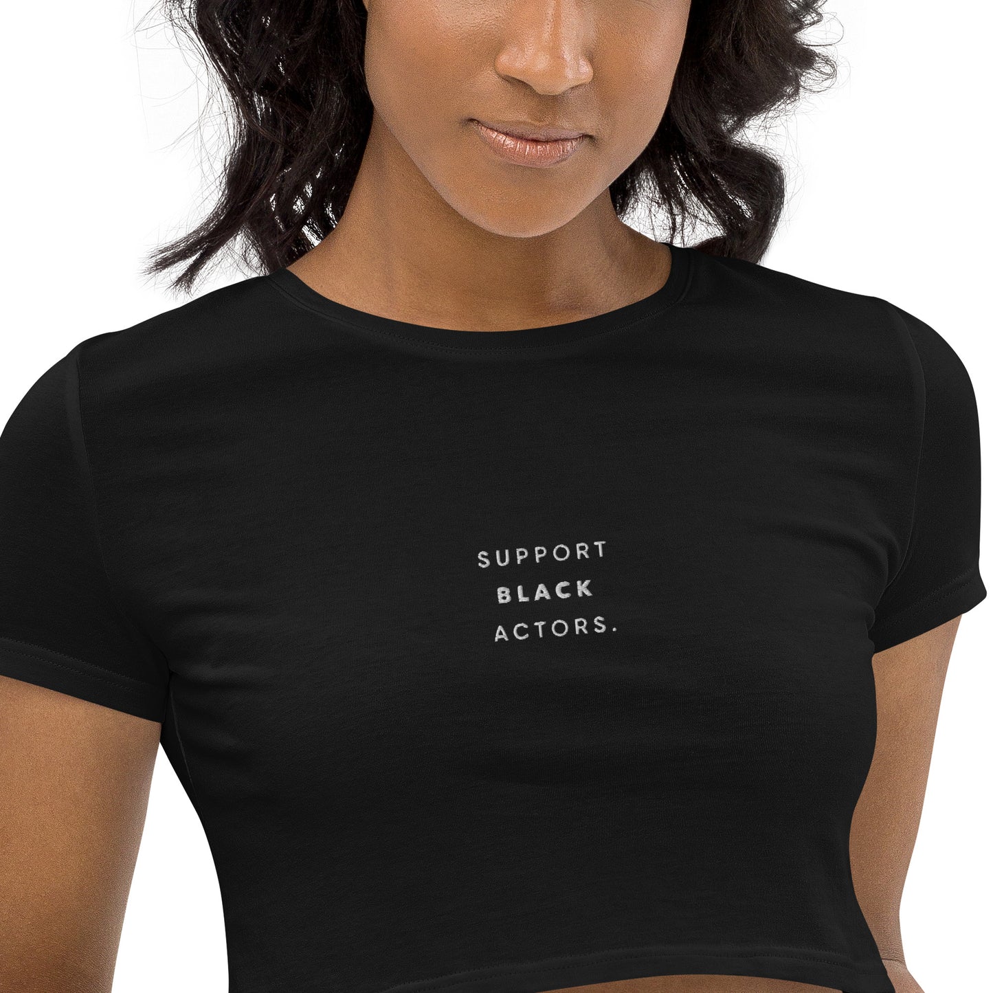 Support Black Performers Crop Tee - BLACK