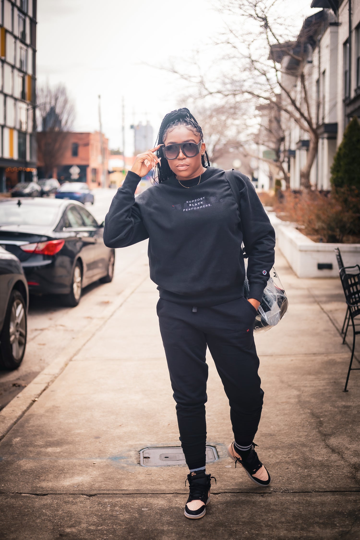POE Athleisure x Champion Support Black Performers Unisex Sweatshirt