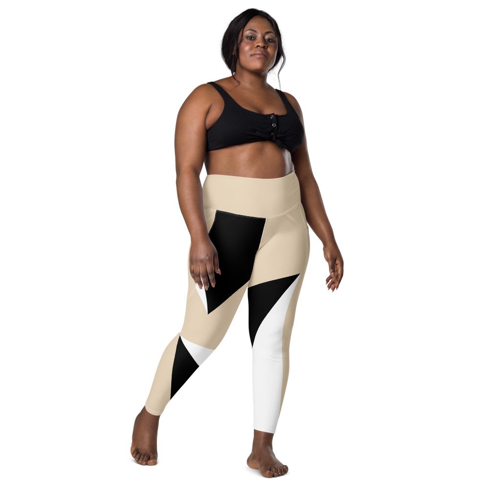POE Geometric Legging with Pockets - Champagne – POE Athleisure