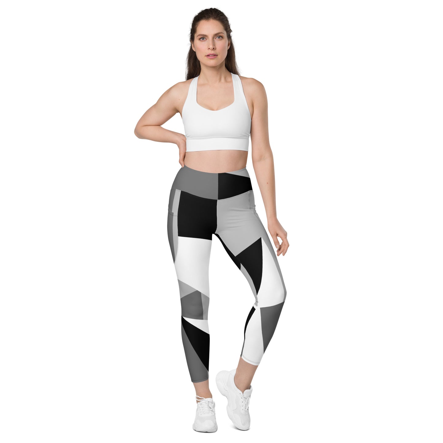 POE GEO Gray High Waist Legging Women