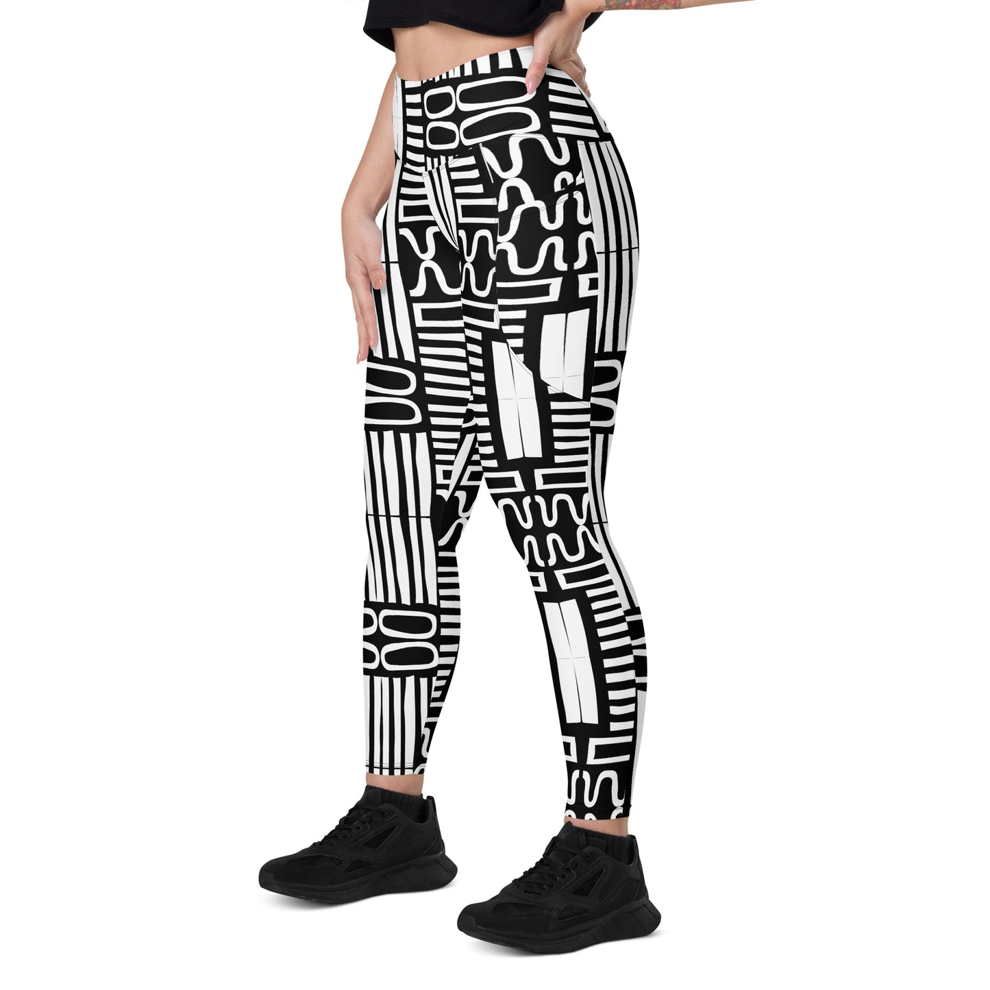 POE ABSTRACT High Waist Legging w/Pockets